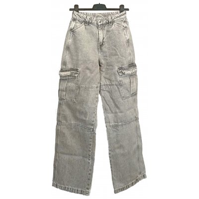 H&M Divided Damen Cargo Jeans grau Gr. EUR 32 / XS