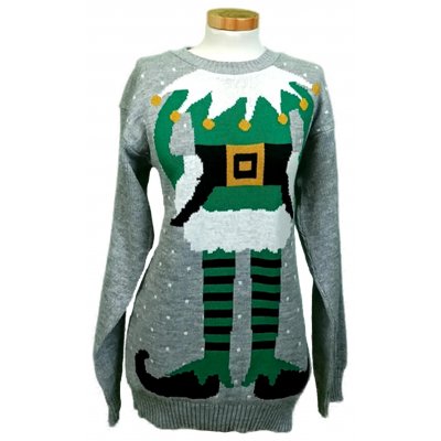 Sapphire Damen Weihnachtspullover grau gemustert Gr. M