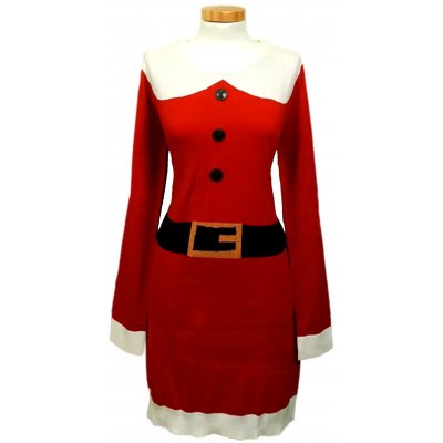 Esmara Damen Weihnachts-Midikleid rot gemustert Gr. M (40/42)
