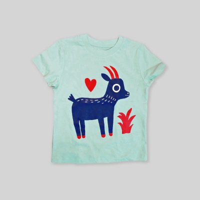 Kinder T-Shirt „Zicklein" Mint