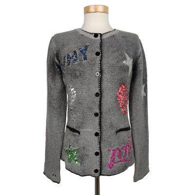 Grace Damen Strickjacke, grau - Gr. M
