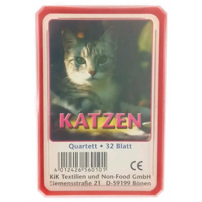 Katzen Quartett - Kartenspiel (32 Blatt)