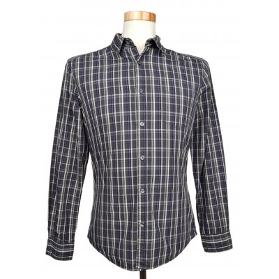 Esprit Herren Hemd, braun/blau - Gr. S