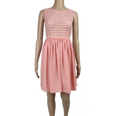American Apparel Damen Chiffonkleid, pfirsichrosa - Gr. XS