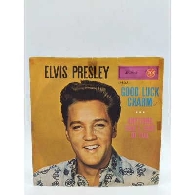 LP Vinyl Elvis Presley "Good Luck Charm / Anything That's Part Of You" Single, Vintage