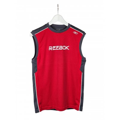 REEBOOK Herren Sportshirt, rot-grau - Gr. S