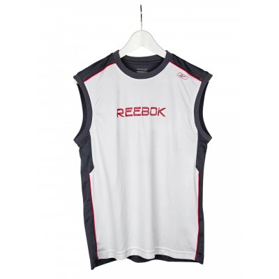 REEBOOK Herren Sportshirt, grau-weiß - Gr. S