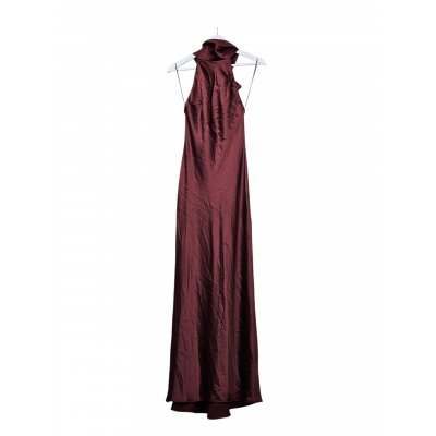 ZARA Damen Maxikleid, bordeaux - Gr. XS