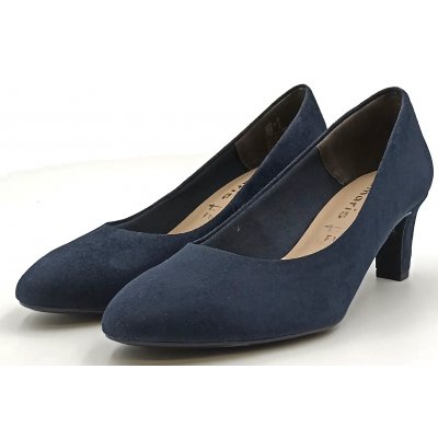 Tamaris Damen Wildlederpumps dunkelblau F 1/2 - Gr. 39