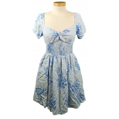 Hollister Damen Minikleid mit Blumenmuster blau Gr. S