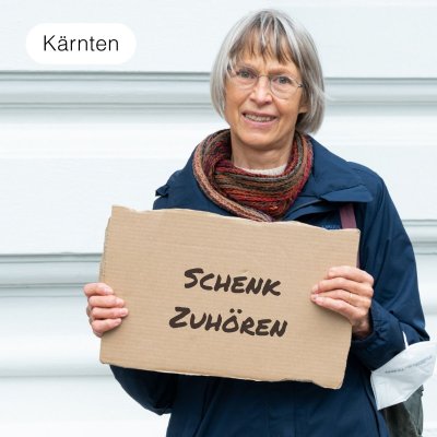 Schenk einer armutsgefährdeten Frau ein Gespräch