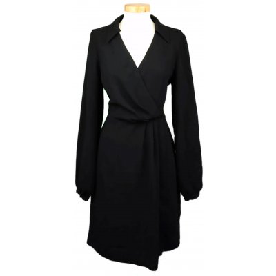 Hallhuber Damenkleid mit Raffung schwarz Gr. M