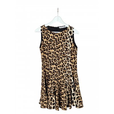 ZARA Damen Animal-Print Minikleid, braun - Gr. L