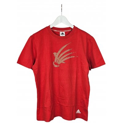 Adidas Badminton Herren T-Shirt, rot - Gr. M 