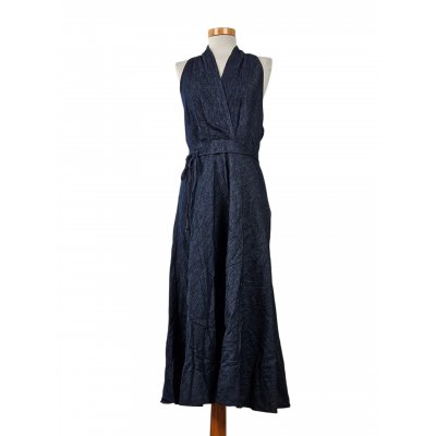 ZARA Damen Maxikleid, jeansblau - Gr. L / 40