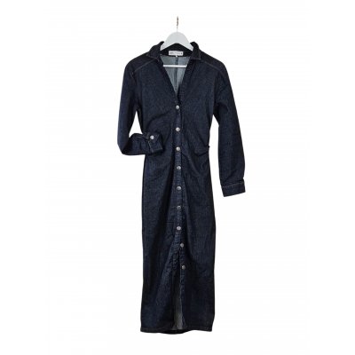 ZARA Damen Hemdblusenkleid, dunkelblau - Gr. M / 38