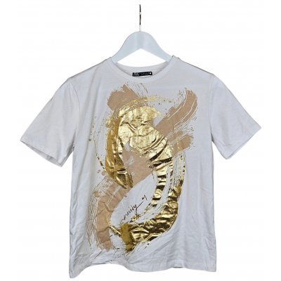 ZARA Damen T-Shirt, weiß - Größe S