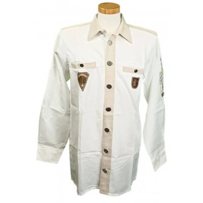 C&A Landhaus Naturally Herrenhemd beige/weiß Gr. S