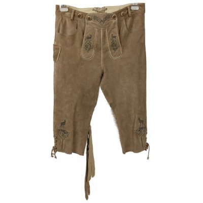 C&A Landhaus Herrenlederhose beige gemustert Gr. 48