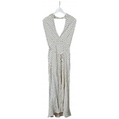 ZARA Damen Maxikleid, weiß/schwarz - Gr. L