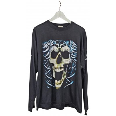 Skull Herren Longsleeve Shirt, schwarz - Gr. XL 