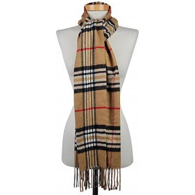 Damen Schal - beige /karierter