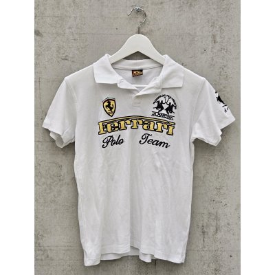 LA MARTINA x FERRARI Kinder T-Shirt, weiß - Gr. 170/176