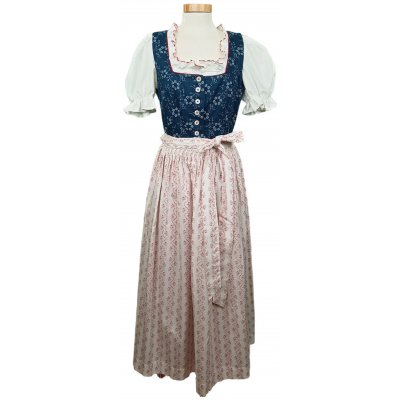 Damendirndl mit Bluse blau/rot Gr. M/L