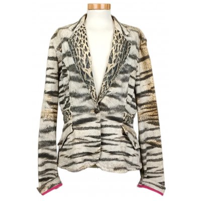 Roberto Cavalli Vintage Damenblazer animalprint Gr. L