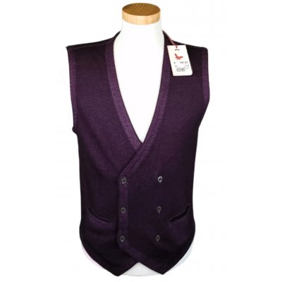Vintage Gran Sasso Herrenweste lila Gr. 48
