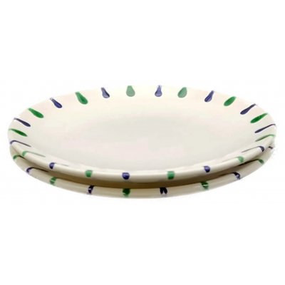 Gmundner Keramik - Dessertteller Traunsee (blau/grün) Ø 20 cm (2-teilig)
