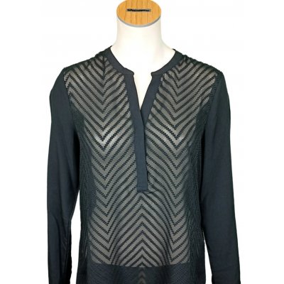 Calvin Klein Damenbluse schwarz/transparent schwarz Gr. M