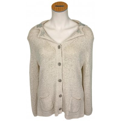 Christian Berg Damenweste beige mit Strassverziehrung Gr. M