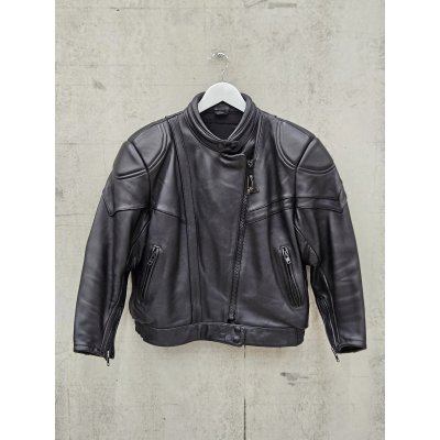 SANMARU Herren Leder Motorrad Jacket, schwarz - Gr. M
