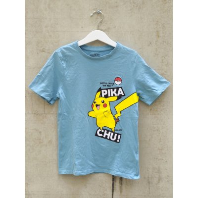 C&A Kinder T-Shirt mit Pokemonaufdruck, blau - Gr. 134