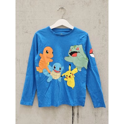 C&A Kinder Langarmshirt mit Pokemonaufdruck, blau - Gr. 128