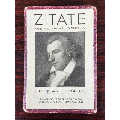 Ein Quartettspiel - ZITATE AUS DEUTSCHEN DICHTERN - Vintage Gesellschaftsspiel - Ravensburger
