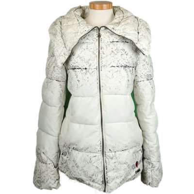 Desigual Winter Damenjacke weiß gemustert Gr. M