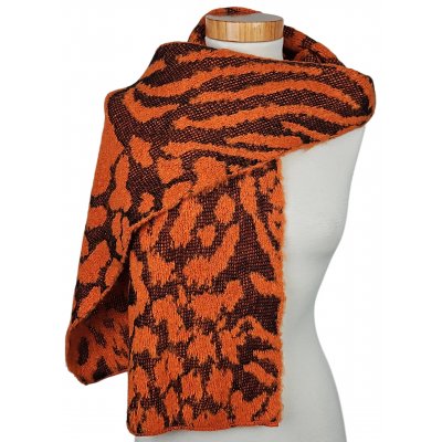 Damen Schal - orange/schwarz  