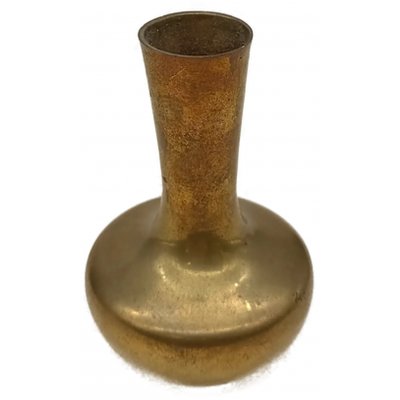 Vintage Messing Knospenvase mit langem Hals