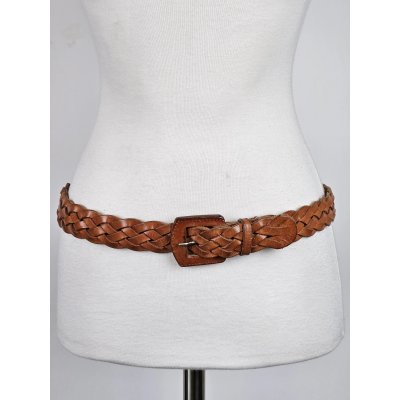 Vintage Damen Leder Flechtgürtel - Länge ca. 95 cm