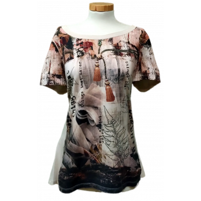 Marc Cain Damen T-shirt gemustert Gr. XXL