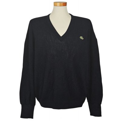 Lacoste Vintage Herren Wollpullover, dunkelblau - Gr. 7 (XXL) - Made in France