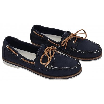 Tamaris Damen Leder Mokassins, blau - Gr. 39