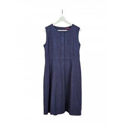 Lanius Damen Midi-Kleid, dunkelblau - Gr. XXL / 44