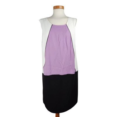 Axara Damen Midikleid, flieder/weiß/schwarz - Gr. 44/XL