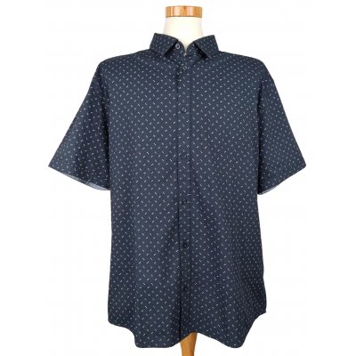 Tom Tailor Herren Kurzarmhemd, blau - Gr. XXXL