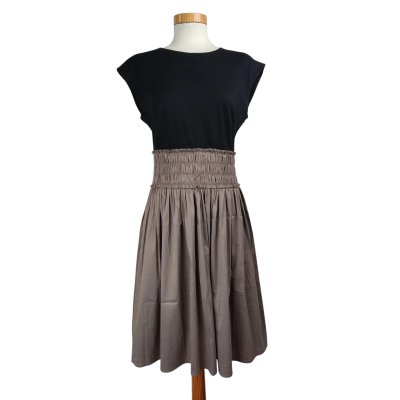 PAULE KA Damen Midikleid, schwarz/grau - Gr. 40/L