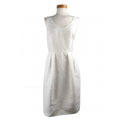Armani Damen Midikleid, weiß - Gr. 42/XL