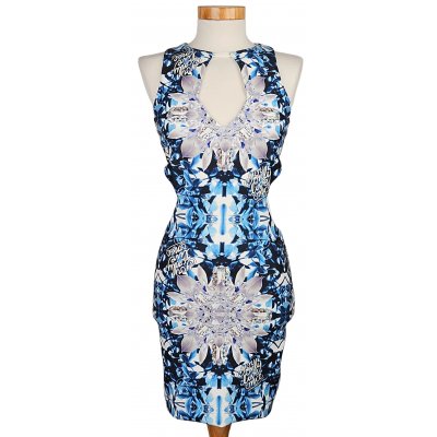 PHILIPP PLEIN Damen Minikleid, blau/weiß - Gr. S
